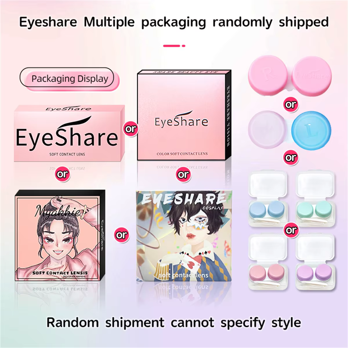 EYESHARE 1 paire d'élèves colorées pour les yeux Contacts oculaires bleus Lentilles de contact vertes de haute qualité
