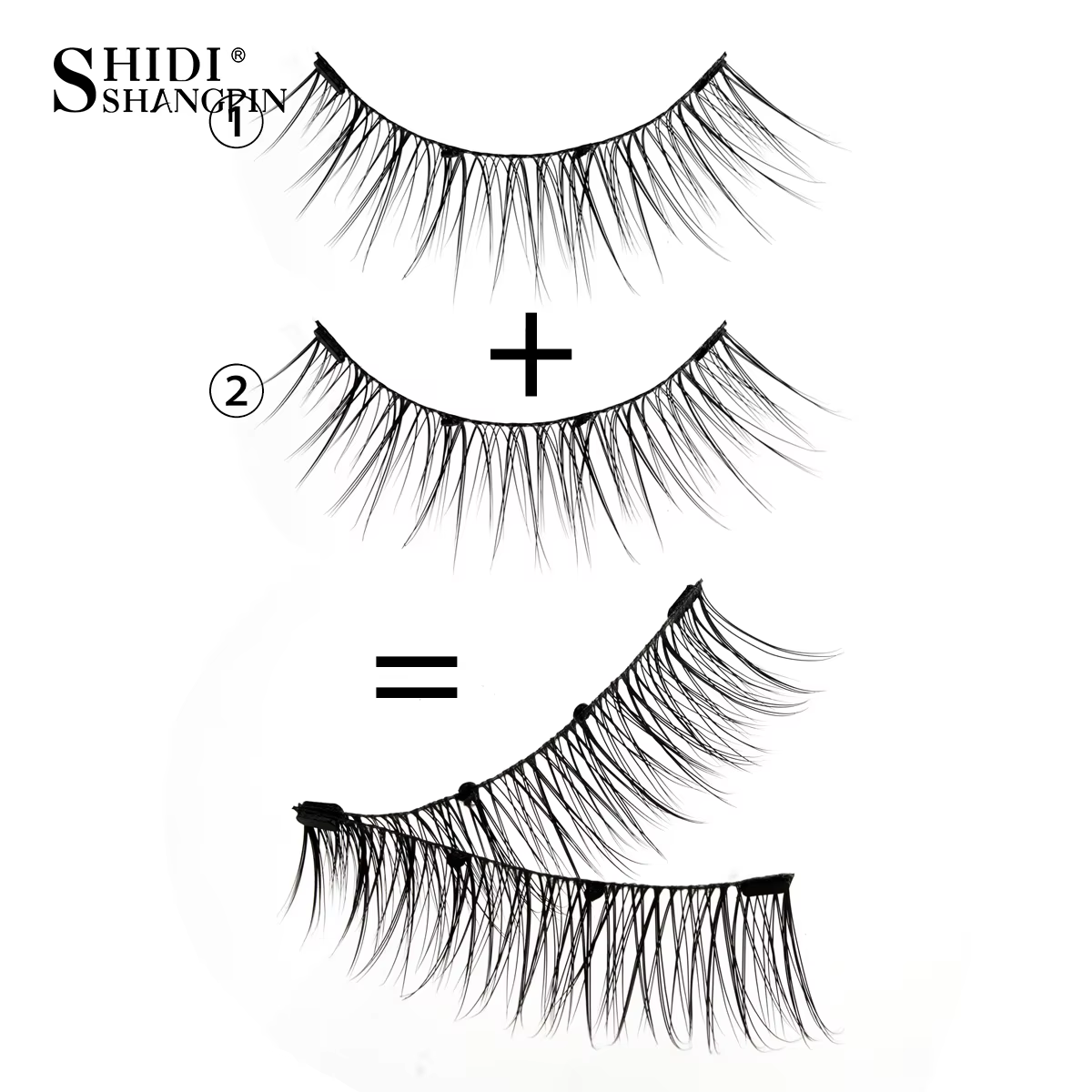 SHIDISHANGPIN 5 Styles de cils magnétiques naturels ensemble 1 paire réutilisable aucune colle nécessaire faux