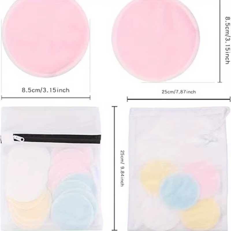 Tampons démaquillants réutilisables en fibre de bambou