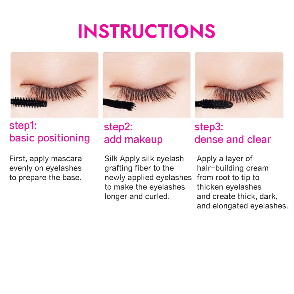 Ensemble de mascara en fibre avec double tubes