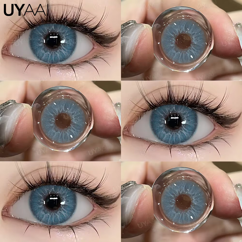 UYAAI 1 paire d'élèves colorées de haute qualité pour les yeux lentilles de mode coréenne contatos