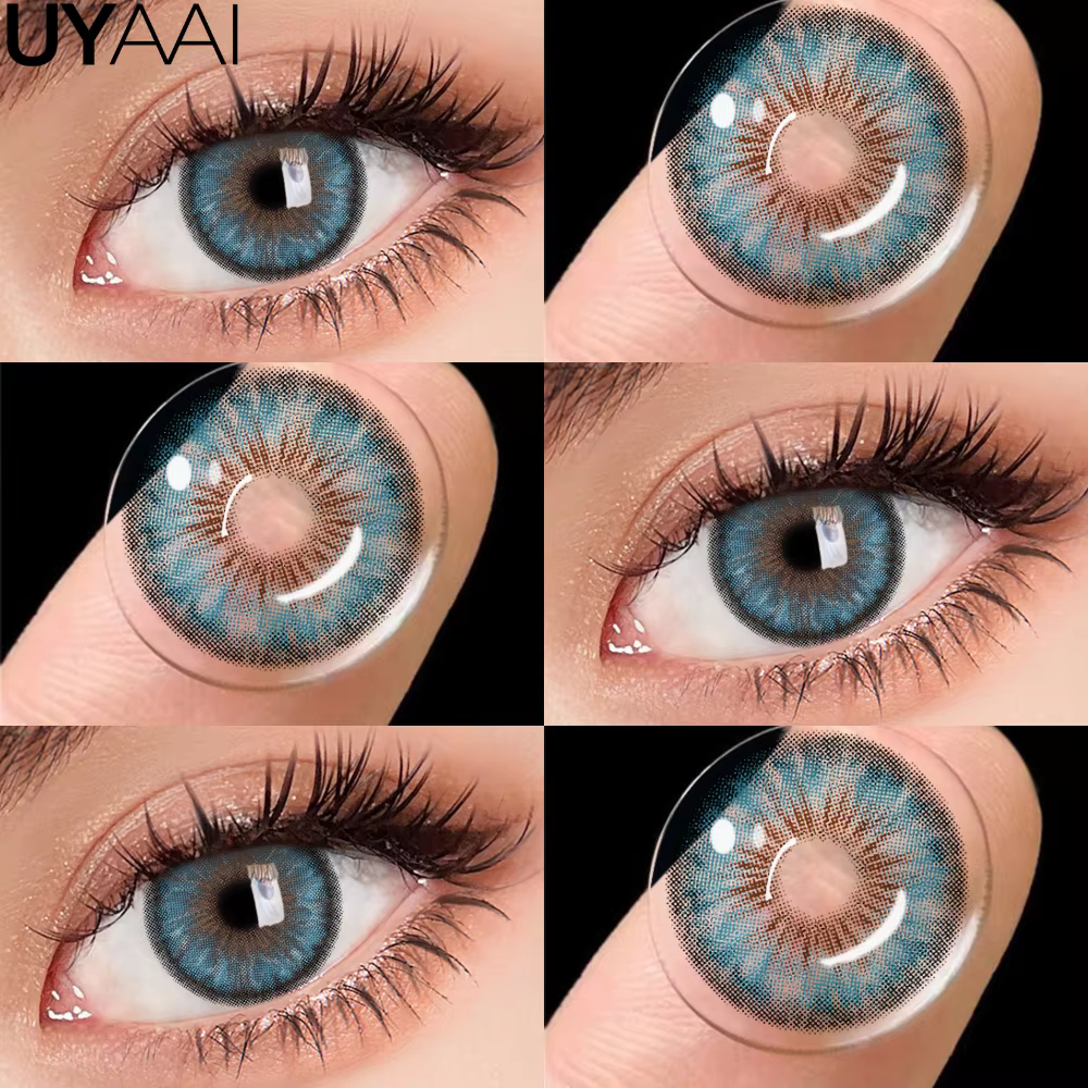 UYAAI lentilles de Contact nouveau maquillage élèves colorés cosmétiques marron naturel élève