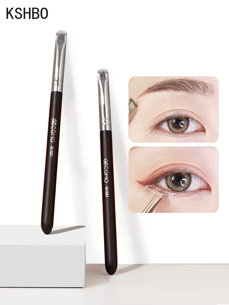 KSHBO Eyeliner brosse à sourcils ne mange pas de poudre facile à guérir la main lame tête plate circulaire Arc réparation des yeux pinceau de maquillage