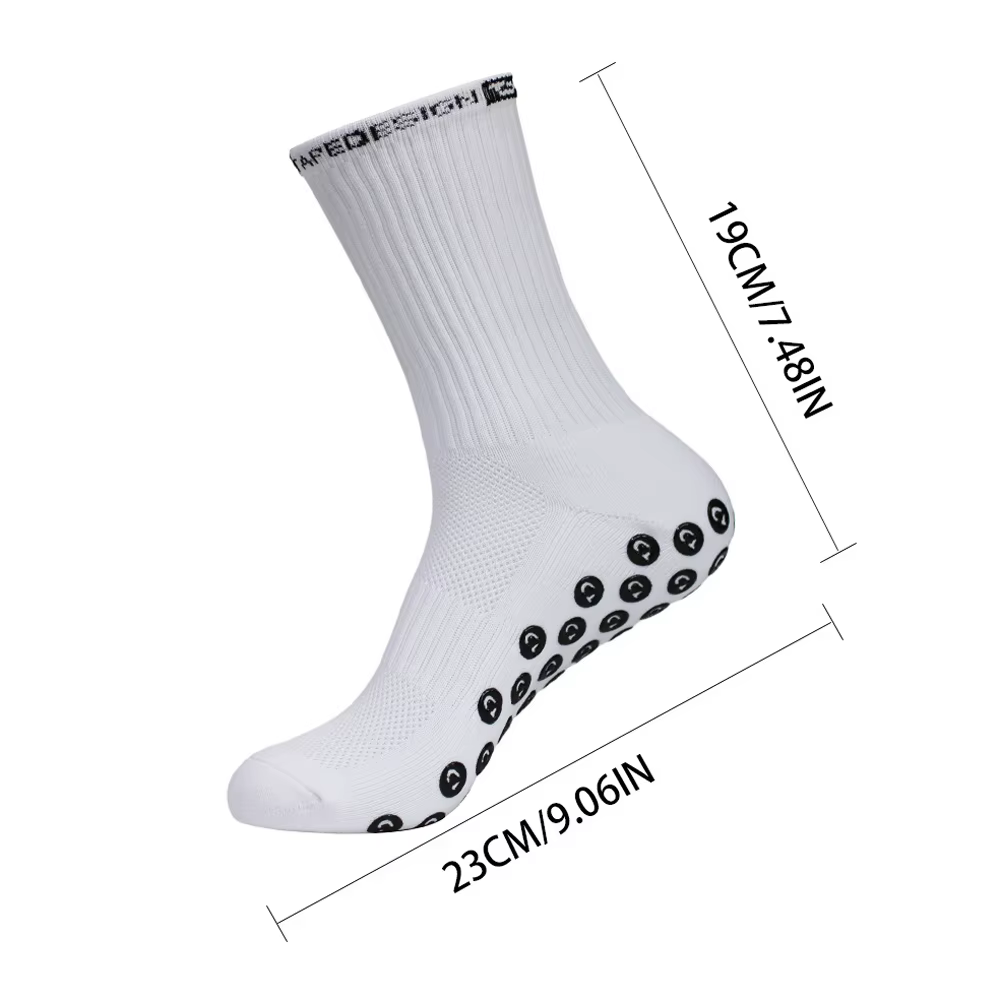 Nouvelles chaussettes de football pour hommes et femmes, chaussettes de sport antidérapantes avec semelle en silicone, chaussettes de sport de plein air, de course à pied, de cyclisme