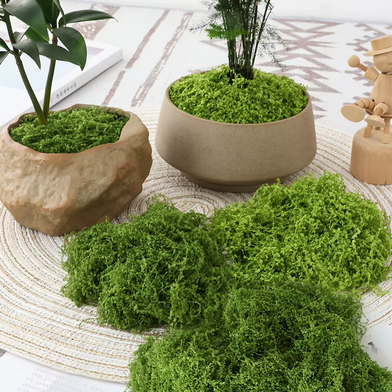 Faux mousse verte, artisanat de bricolage, herbe artificielle, fausse mousse conservée, plante verte, décoration de jardin, salle de maison, paysage, fausse herbe