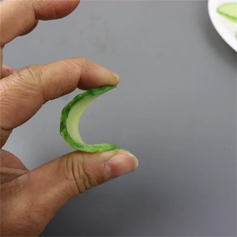 G6KF 10PCS Simulation Cucumber Slices Fake Model Restaurant Tilring Outil