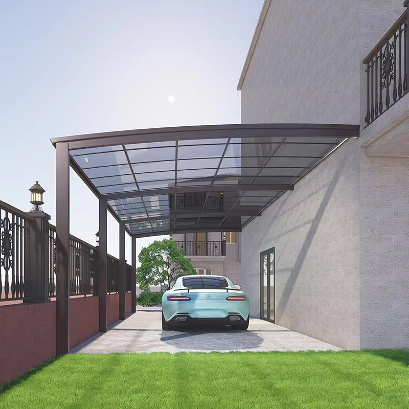 Extérieur arrière-cour Patio extérieur voiture moto en alliage d'aluminium Rv hangar Port de transport auvent cadre tente latérale murs Gazebo auvent