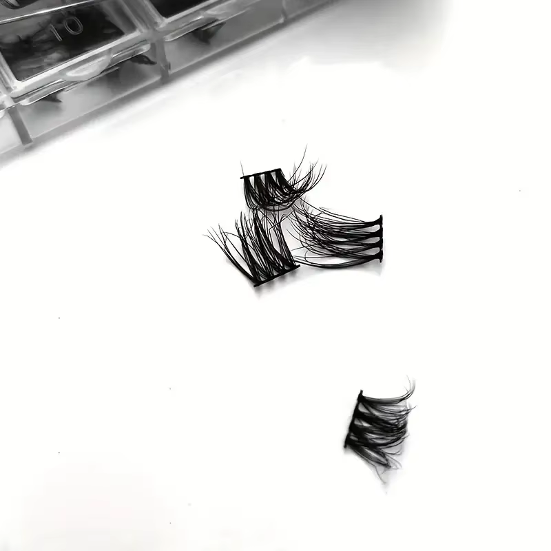 Faux cils DIY 120 grappes moelleuses - boucles dramatiques en forme de C