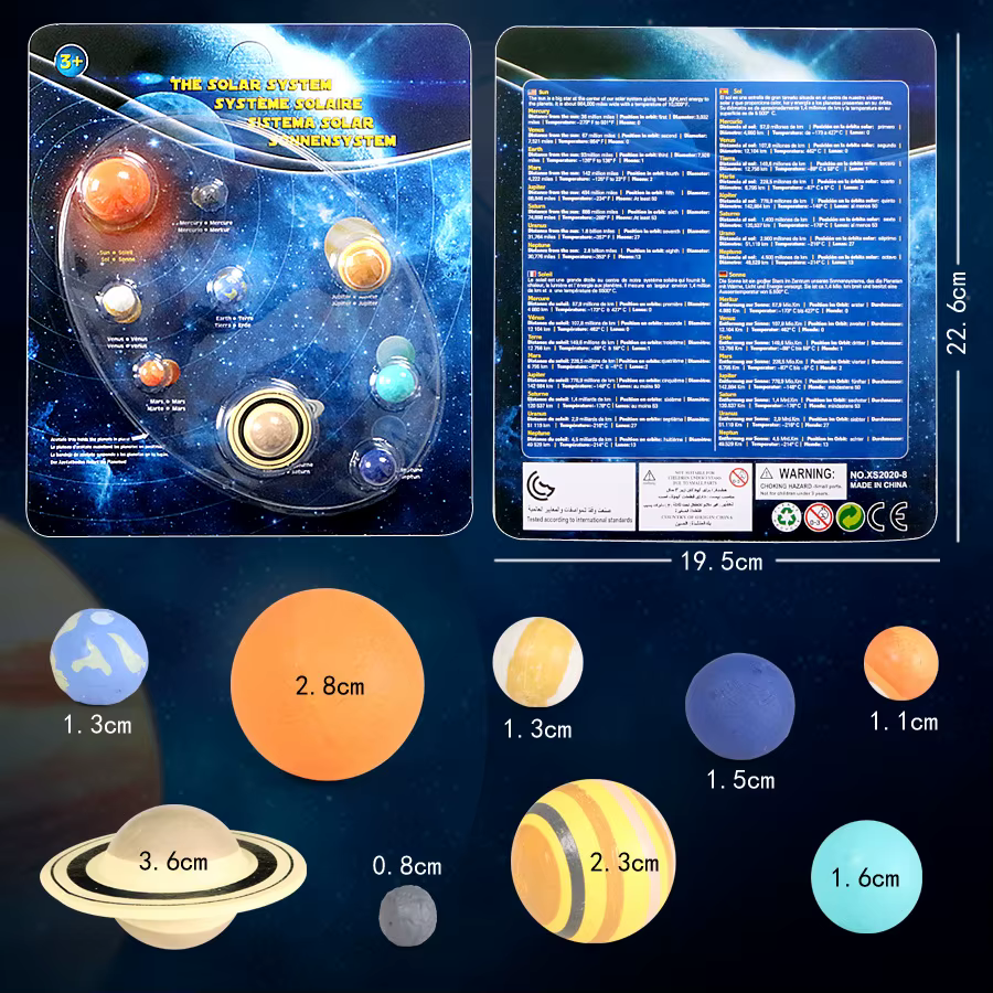 Simulation du système solaire, système planète cosmique, figurines de l'univers de la terre, matériel pédagogique, jouets éducatifs scientifiques