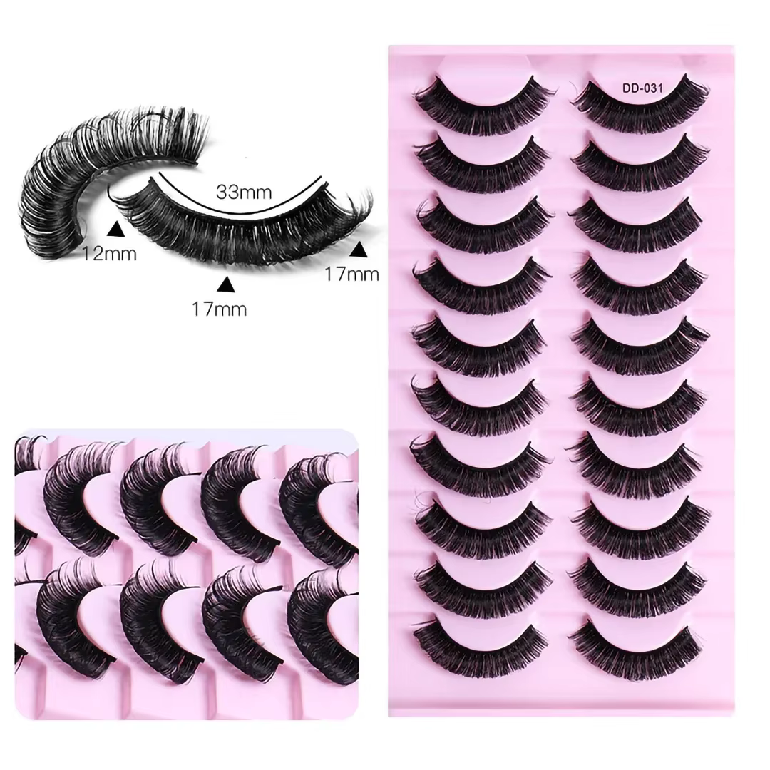 Faux cils à bande russe, extension pour les yeux, 10 paires