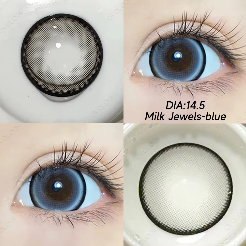 OVOLOOK - 2 paires de lentilles de contact colorées vertes pour cosplay