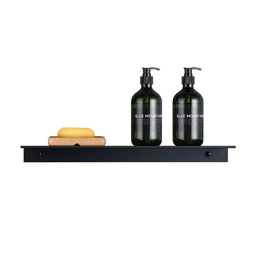 Étagères flottantes en alliage d'aluminium pour salon, perçage, décoration de chambre à coucher, étagères murales, support de rangement pour salle de bain