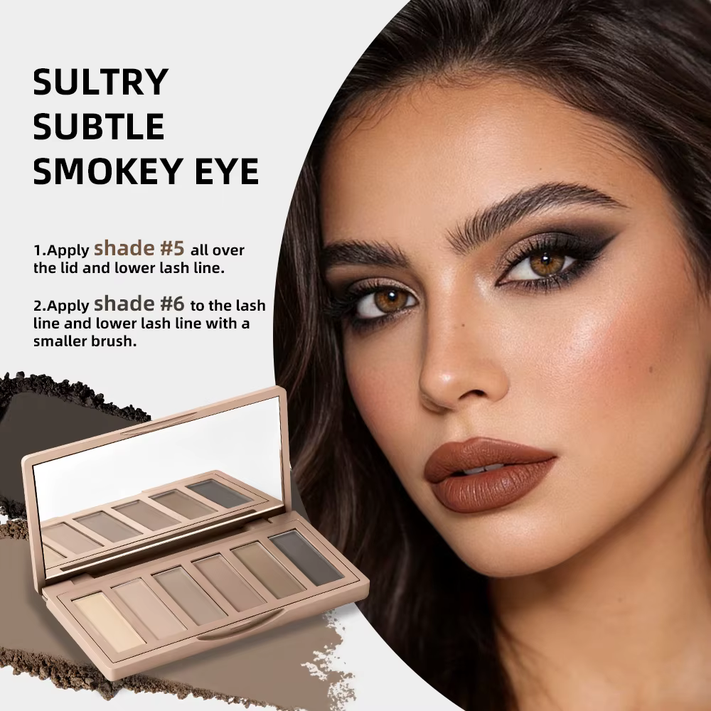 Naked 2 Basics Palette de fards à paupières neutres mats et ombre miroir Six couleurs contour