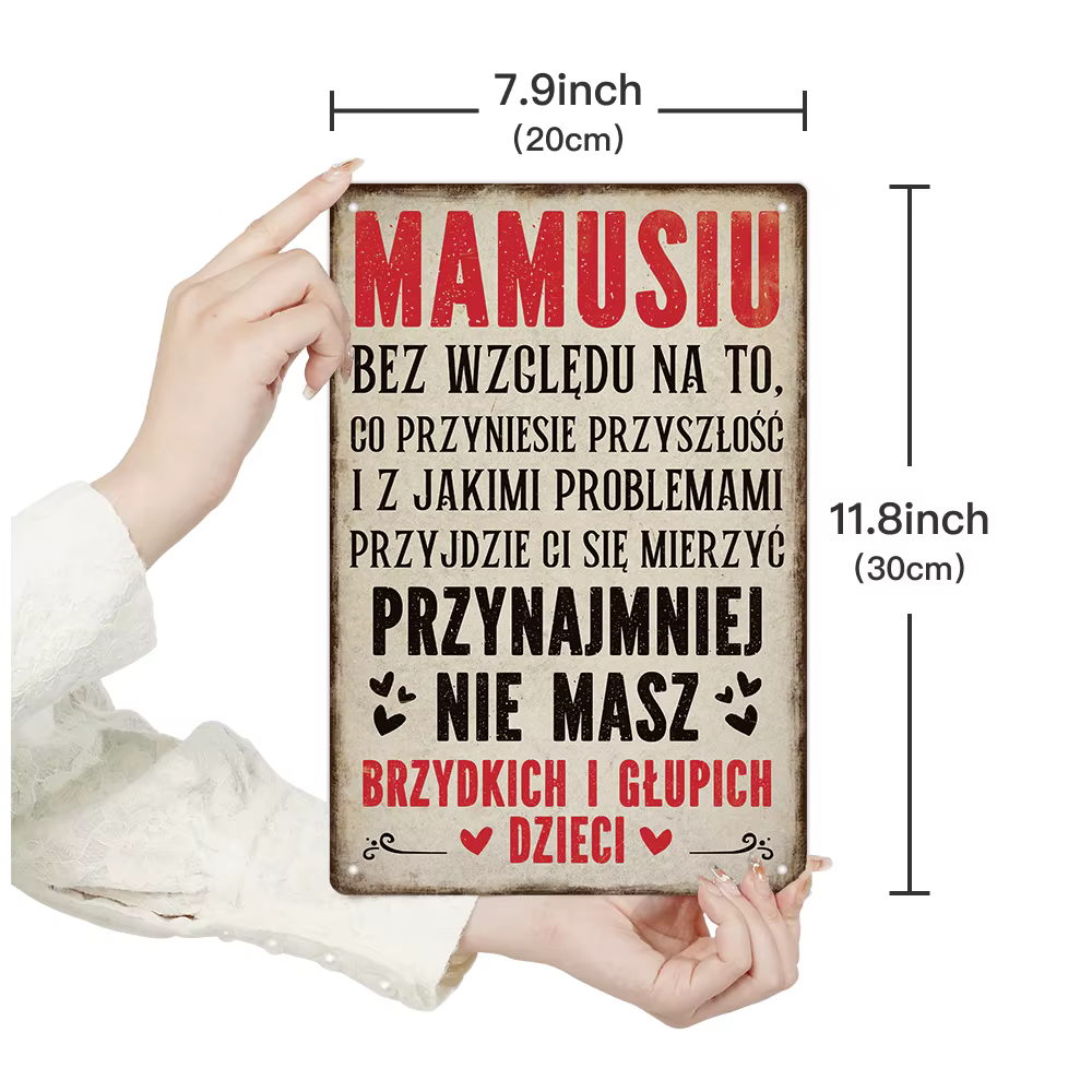 Putuo Decor 1 pièce en métal vintage polonais, MAMUSIU BEZ WZGLDU NA TO, CO PRZYNIESIE PRZYSZ, décoration murale pour maman, cadeau