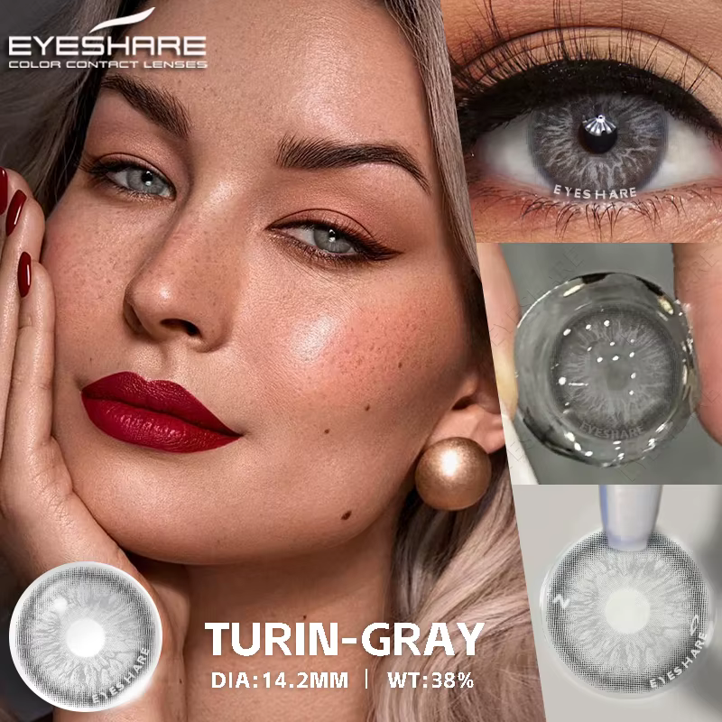 EYESHARE 1 paire d'élèves colorées pour les yeux Contacts oculaires bleus Lentilles de contact vertes de haute qualité