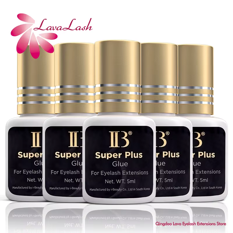 10 bouteilles IB IBeauty Super Plus colle pour Extensions de cils 5ml corée capuchon doré faux