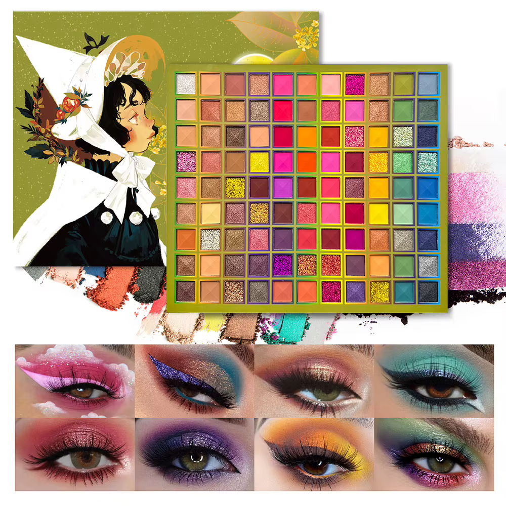 Plaque de maquillage pour les yeux arc-en-ciel 99 couleurs