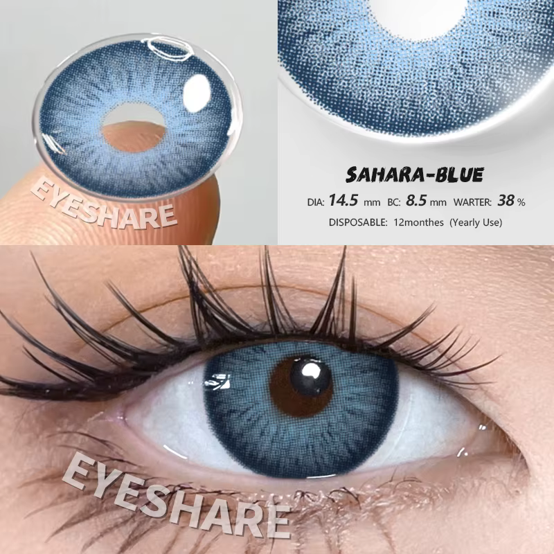 EYESHARE nouveauté lentilles de Contact de couleur lentilles yeux bleus lentilles coréennes grises lentilles de couleur annuelles pour élèves de beauté lentille de Contact marron