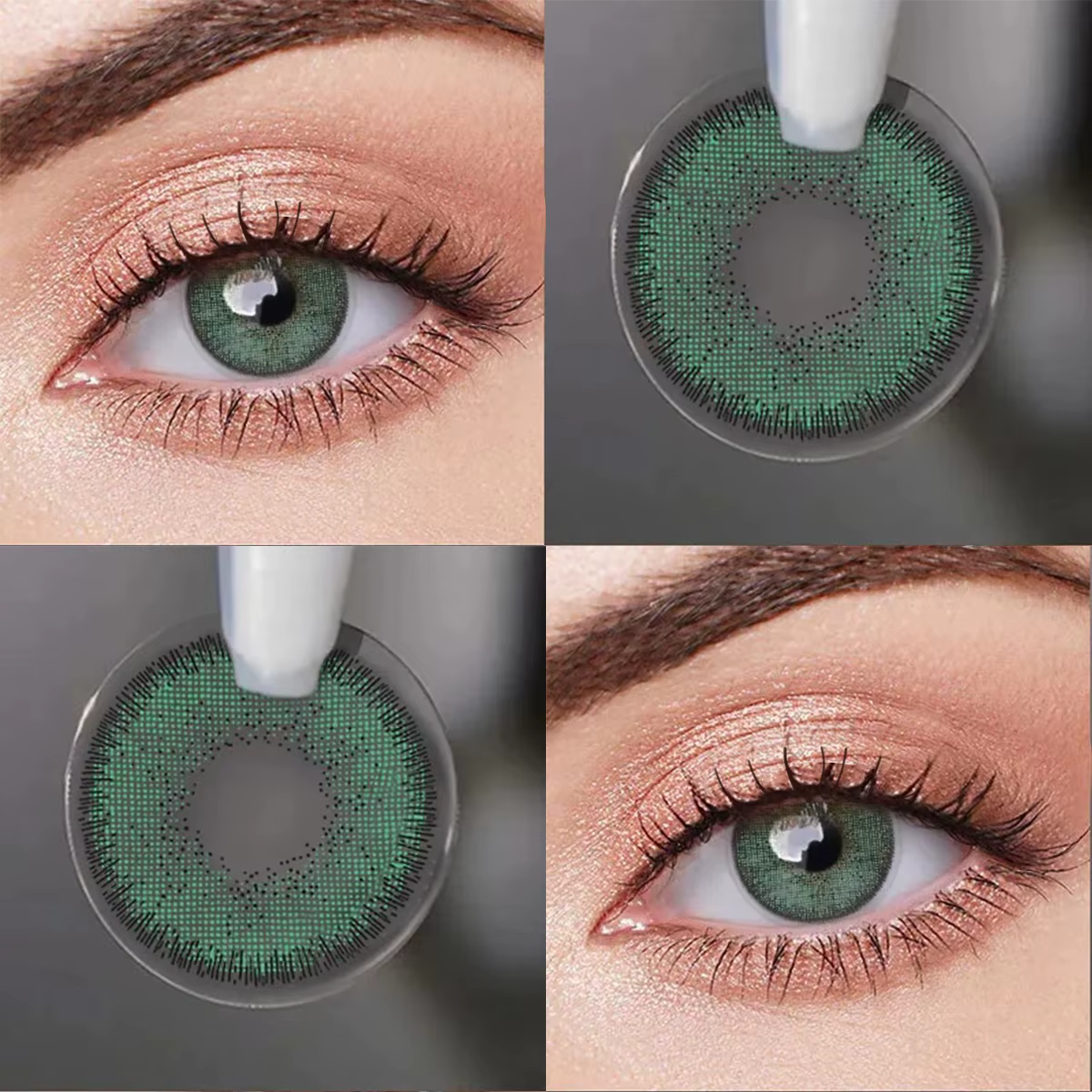 Lalens 1 paire de lentilles de contact colorées marron et noires pour les yeux