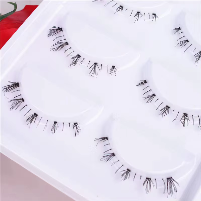 5 paires de cils inférieurs Pack 8 Styles différents sous les cils cils inférieurs doux 100% cils inférieurs à bande transparente faits à la main nouveau