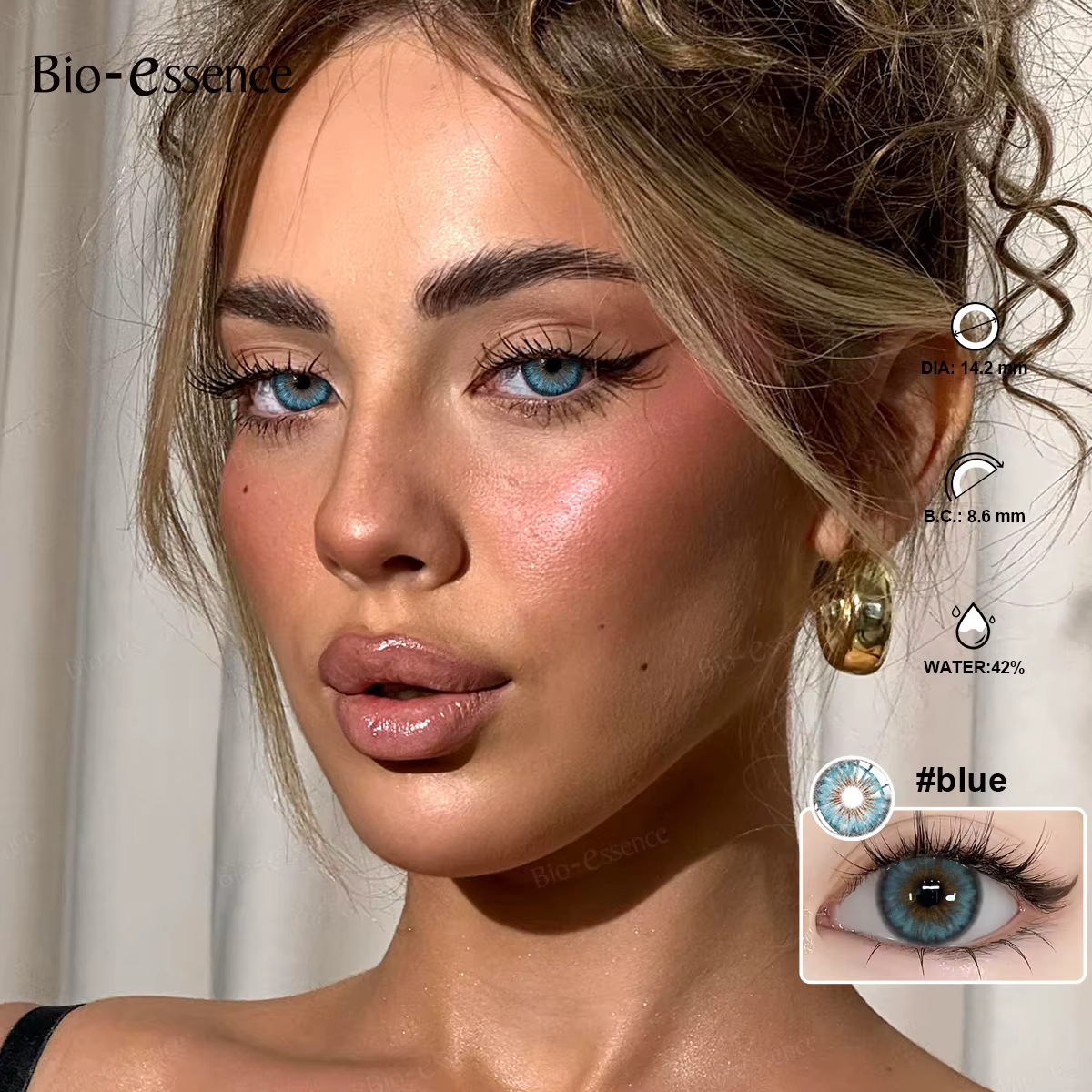 Bio-essence Lentilles de Contact Colorées PATTAYA Blue