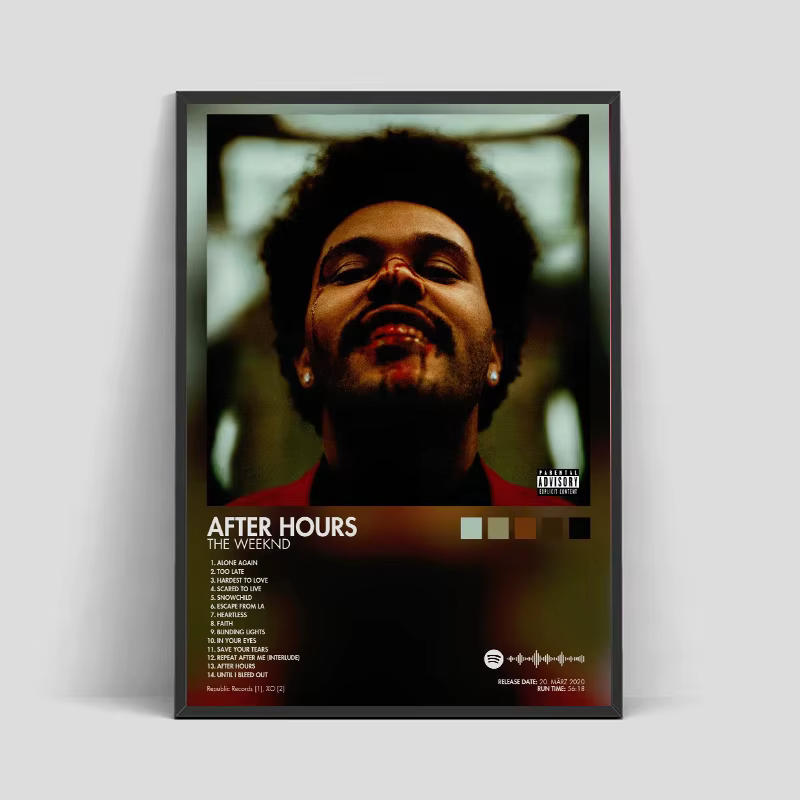 Couverture d'album de musique Rap, affiche de chanteur masculin et féminin, toile de rappeur esthétique Hip Hop Rock, Art mural idéal pour la décoration de la pièce, sans cadre