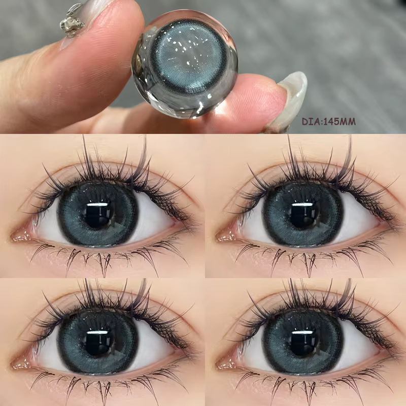 KSSEYE 1 paire de nouvelles lentilles de contact de couleur avec degré de myopie haute qualité yeux bleus lentille colorée maquillage belle élève utilisation annuelle