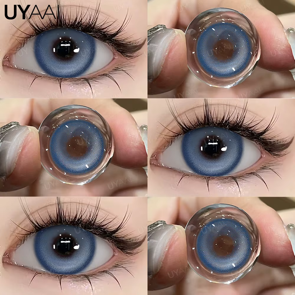 UYAAI couleur Contact maquillage lentille bleue élèves colorés pour l'occasion annuelle beauté oeil