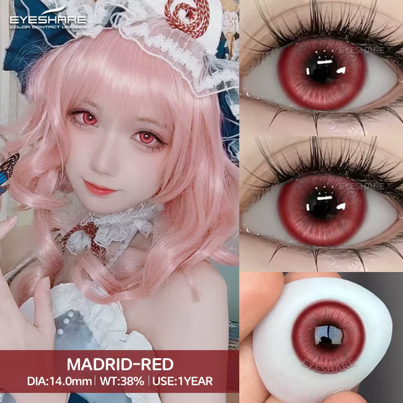 EYESHARE 1 paire de lentilles de Contact de couleur pour les yeux Anime Cosplay