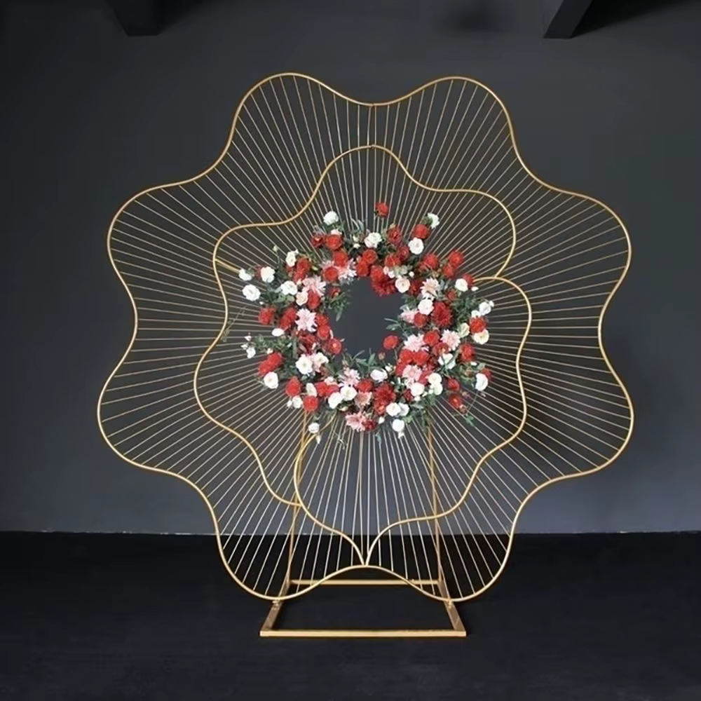Arrière-plan en Arc Exquis pour Décoration de Mariage, Fleurs d'Extérieur en Fer localité