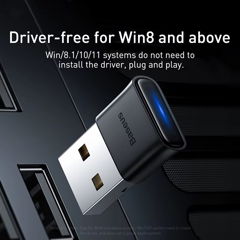 Bas192.- Adaptateur USB Bluetooth 5.1 sans fil, récepteur audio pour PC, haut-parleur, souris d'ordinateur portable, claviers, écouteurs, Win8, 10/11