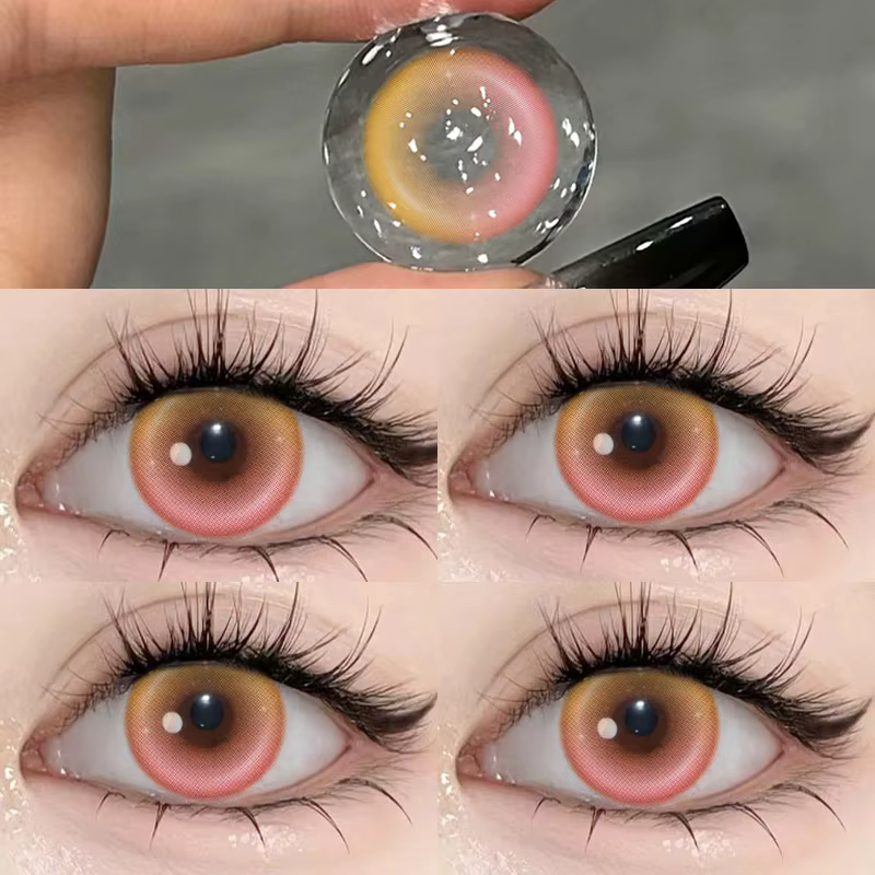 Lentilles colorées pour les yeux de myopie