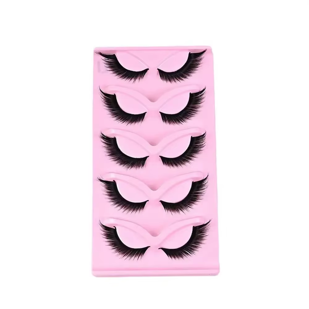 5 paires de faux cils, cils d'asage naturel