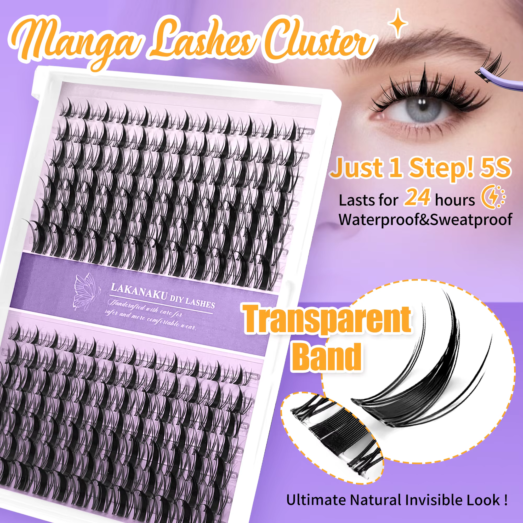 Cils à pointes Manga, effet œil de poupée