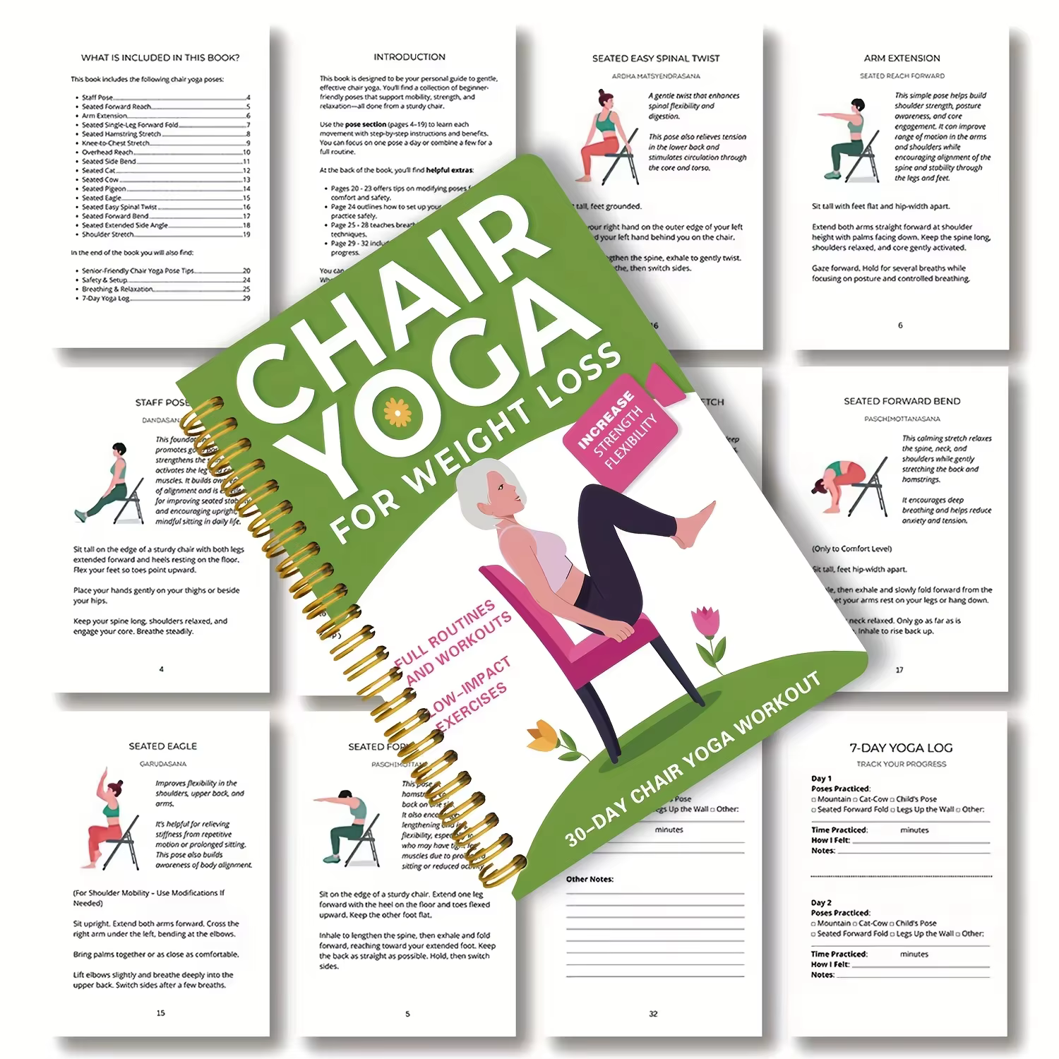 Chaise de yoga pour perdre du poids : une collection de 40+ exercices à faible impact pour les personnes âgées et les débutants pour perdre du poids pendant assis