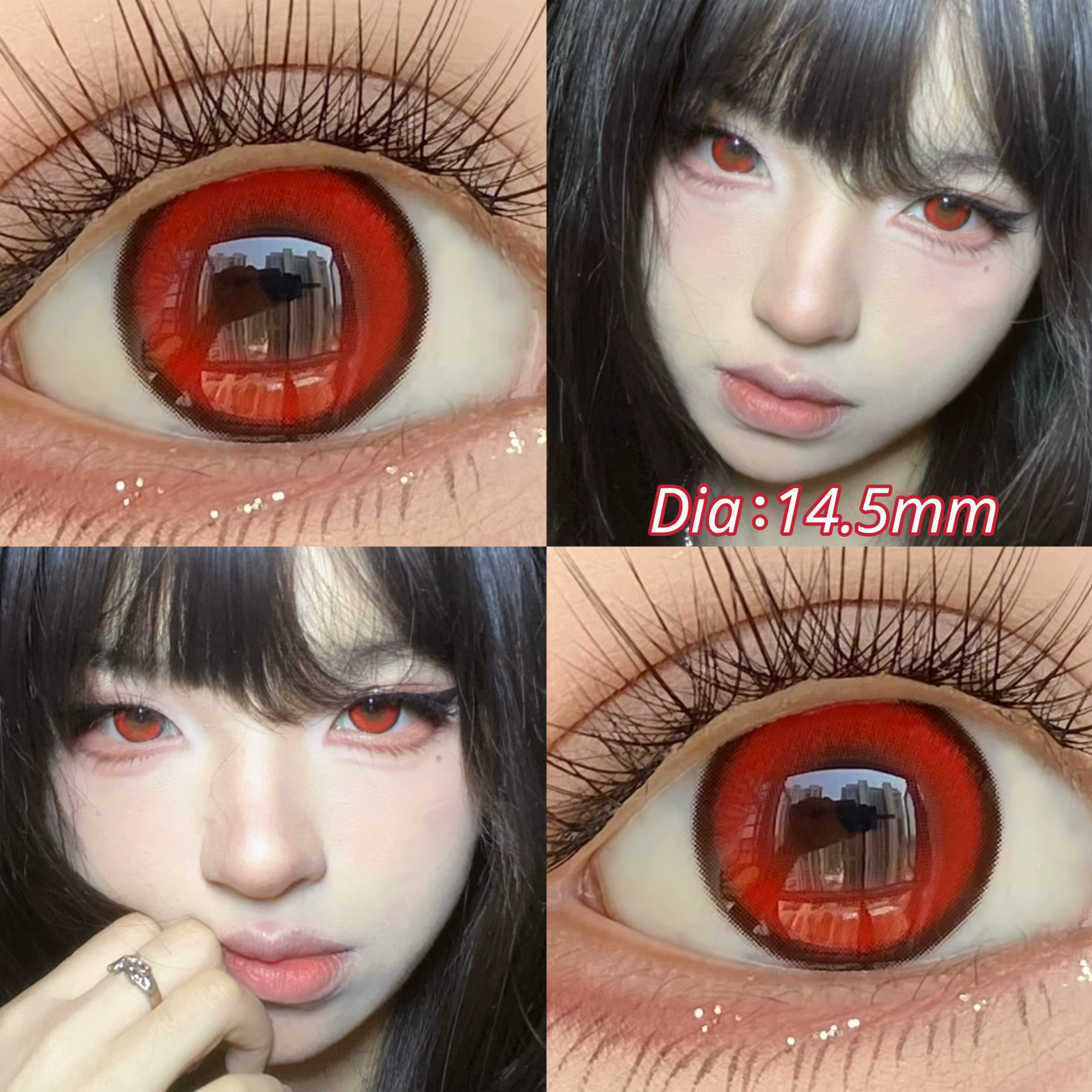 2pcs/paire beauté violet lentille de Contact pour les yeux bleu élève Cosplay maquillage