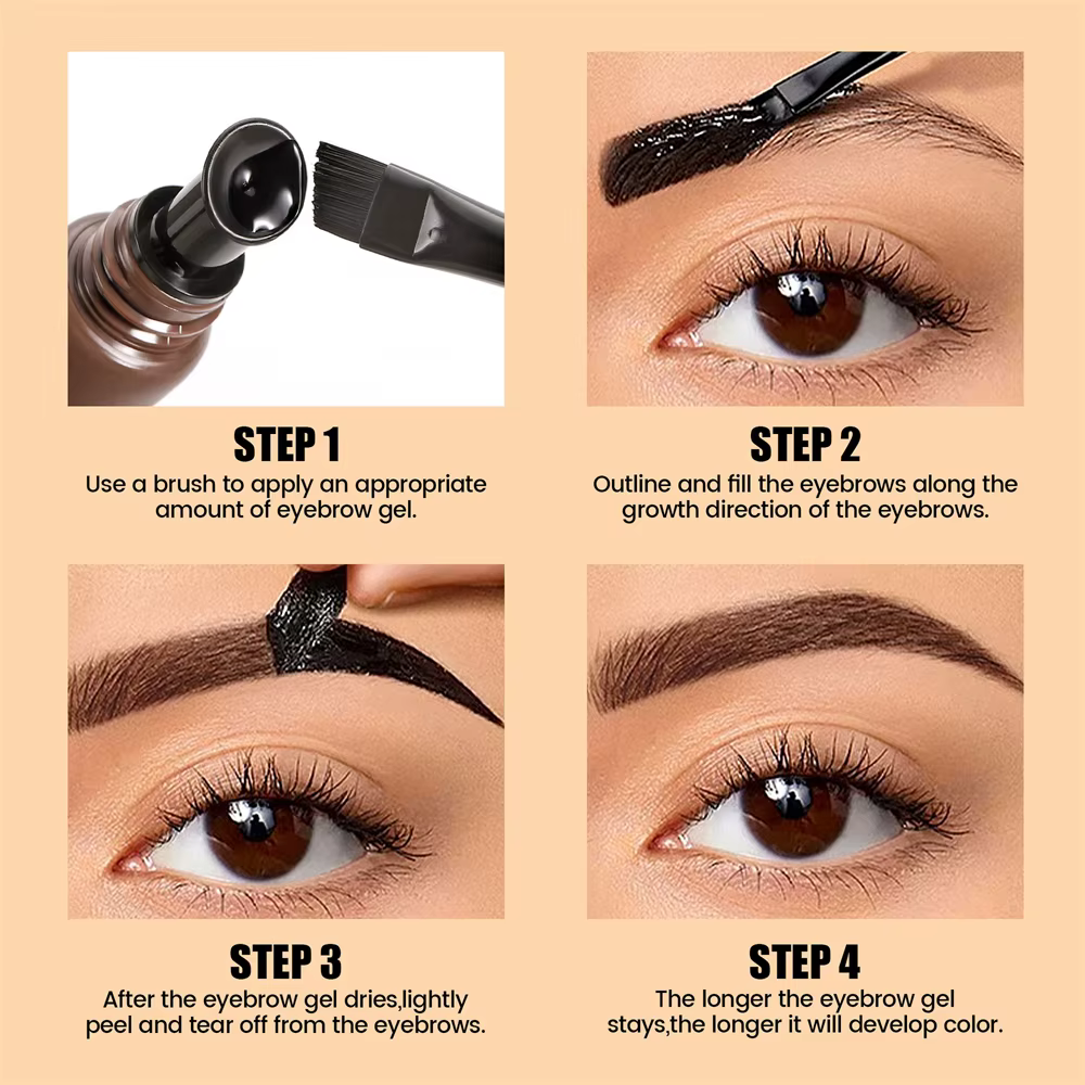 Teinture Semi-Permanente pour Sourcils Effet Tatouage