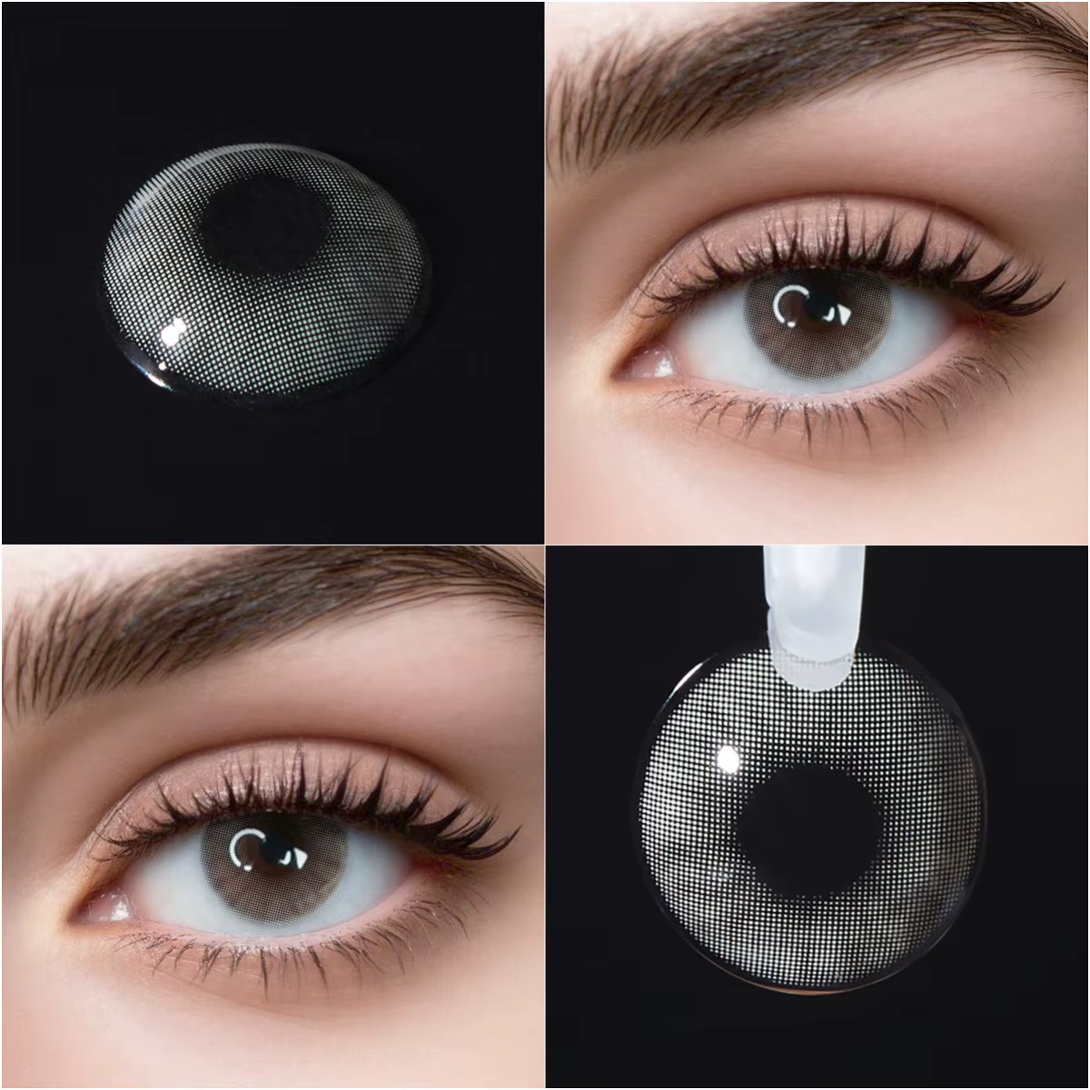 VISUASHOW Lentilles de contact couleur gris aurore