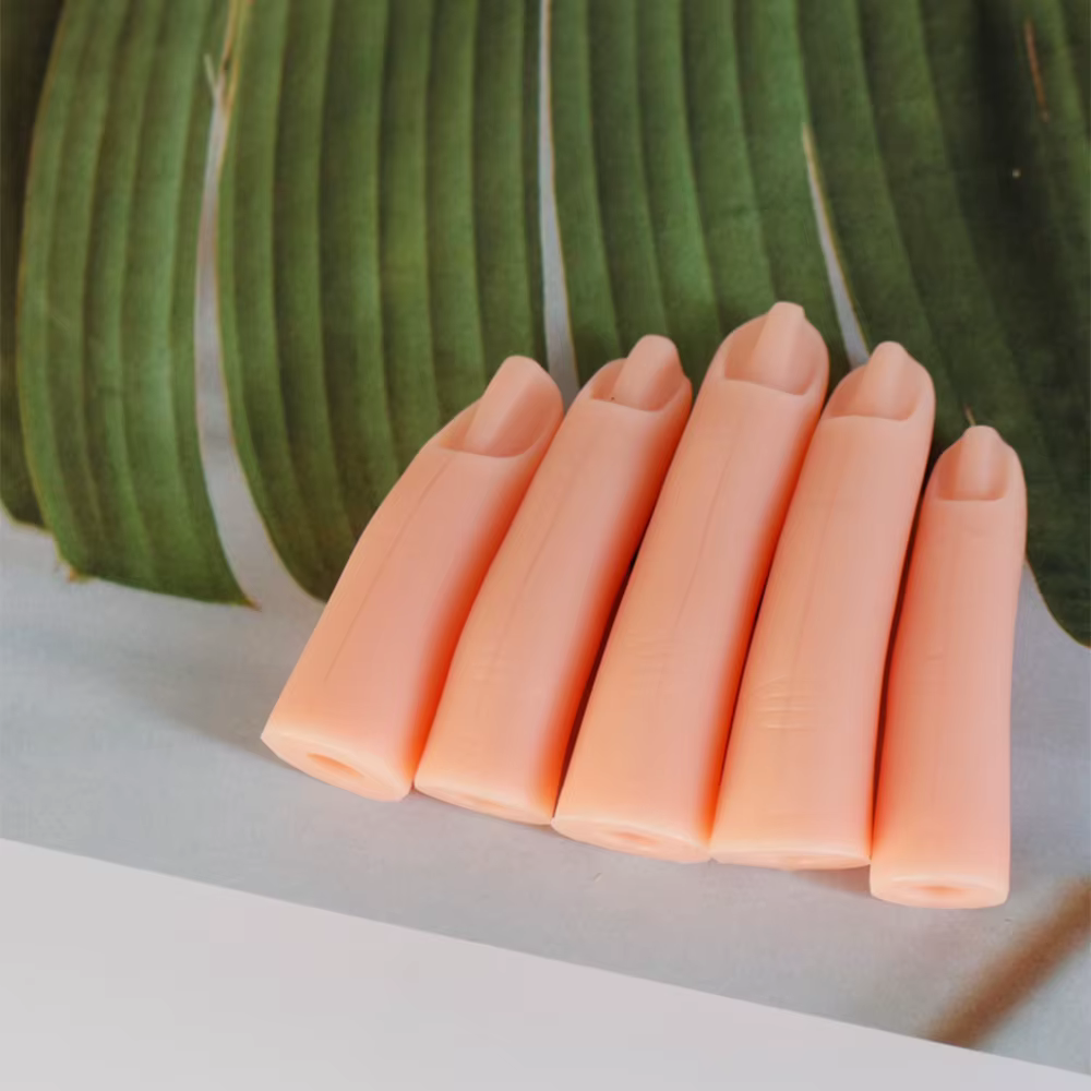 5 pièces/ensemble, Faux doigts naturels en silicone, formation nail art, manucure, modèle pratique, affichage, outils de maquillage