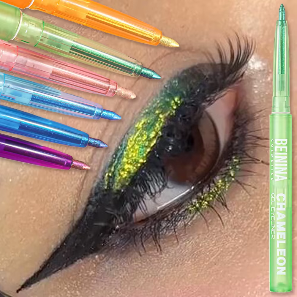 Crayon Gel Eyeliner Métallique Effet Caméléon Doré