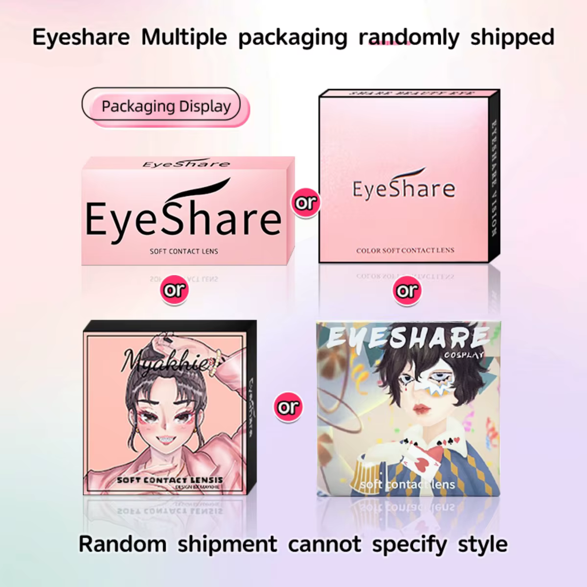 EYESHARE 1 paire de lentilles de Contact de couleur de mode pour les yeux