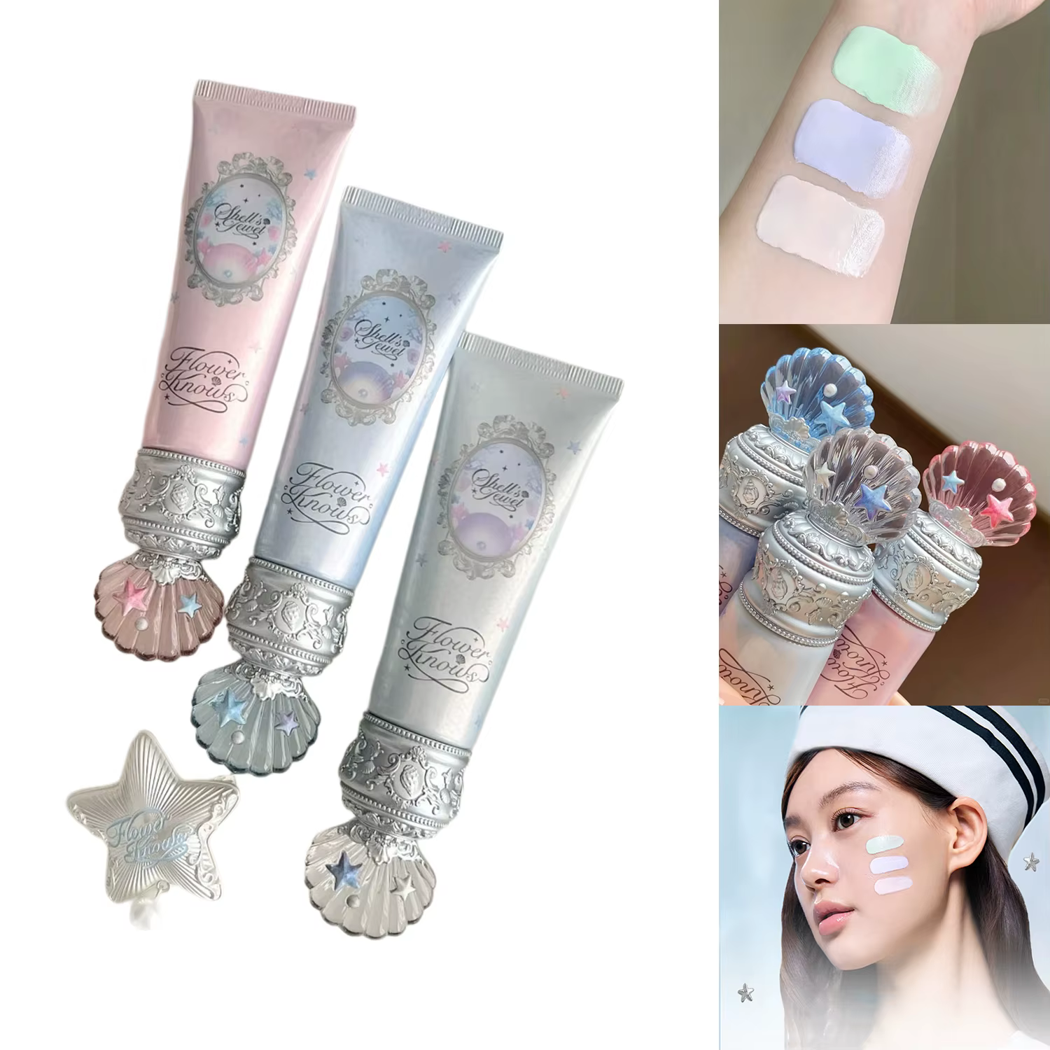 Flower Knows Shell’s Jewel Radiance Primer Base de Teint Illuminatrice Hydratante Éclat Perle