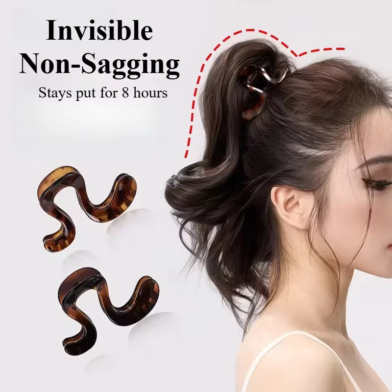 Épingles à cheveux élégantes courbées pour femmes, accessoires pour queue de cheval haute et coiffure arrière de la tête