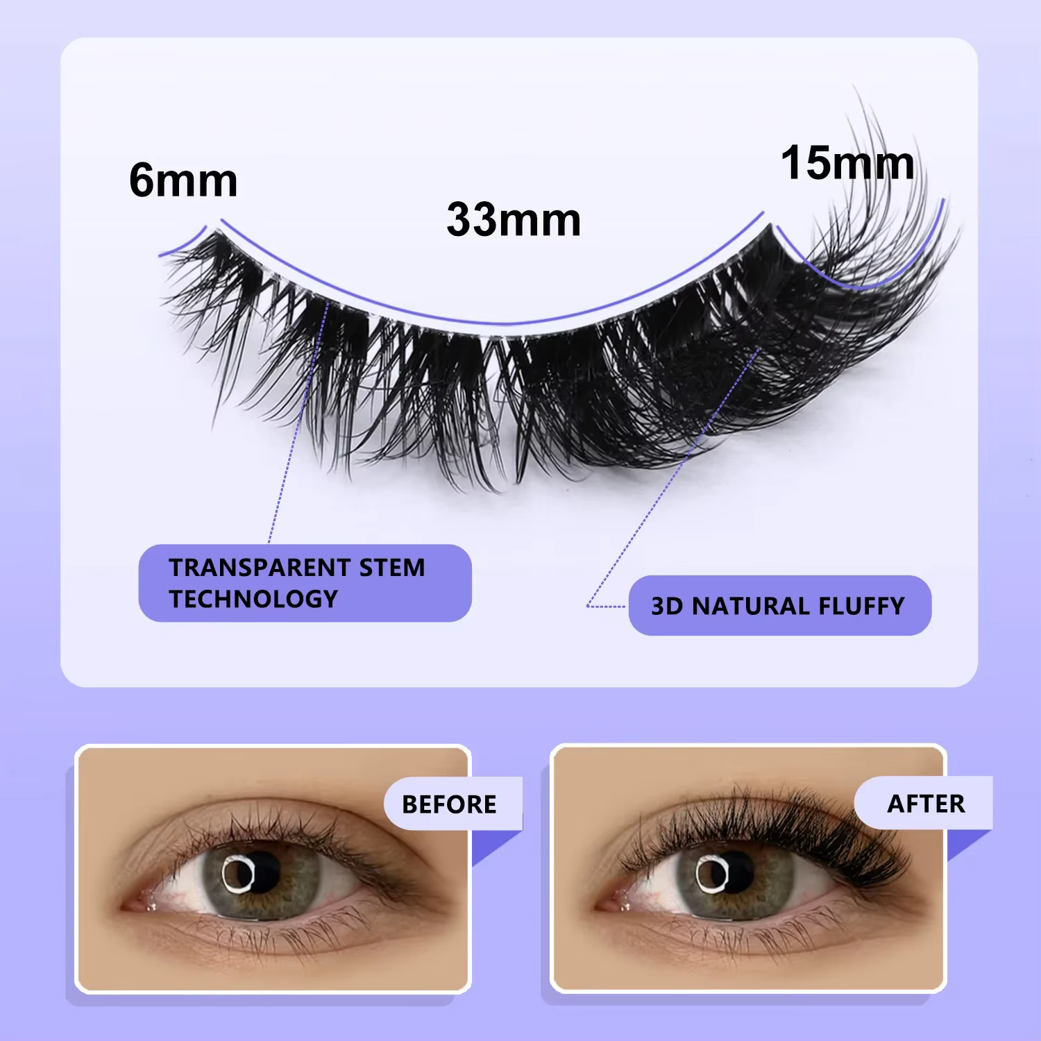 Veltrinay cils oeil de chat doux naturel Faux