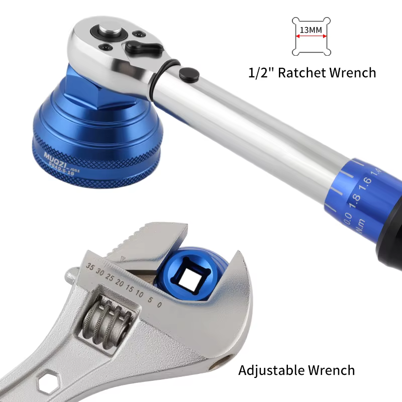 Outil d'installation et de démontage de boîtier de pédalier MUQZI 12/16 encoches, compatible avec les coupelles de pédalier de 39 mm/40,5 mm/44 mm/45,6-46,6 mm de diamètre extérieur