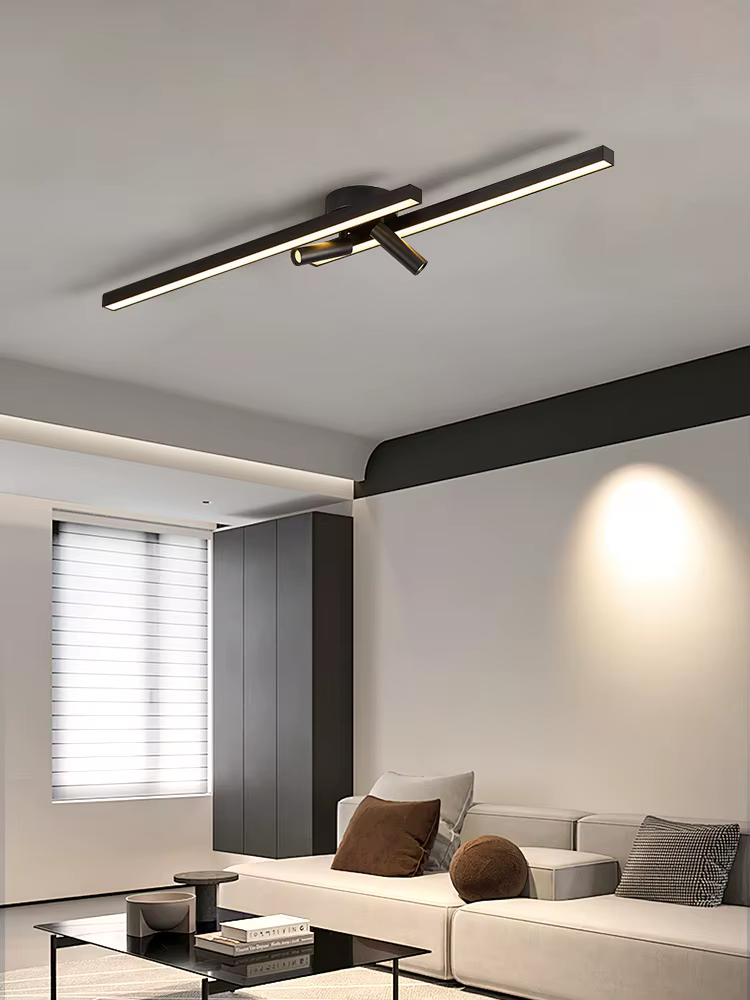 Long aluminium moderne LED plafonnier Design créatif plafonnier luminaire intérieur couloir balcon allée bureau Lustre