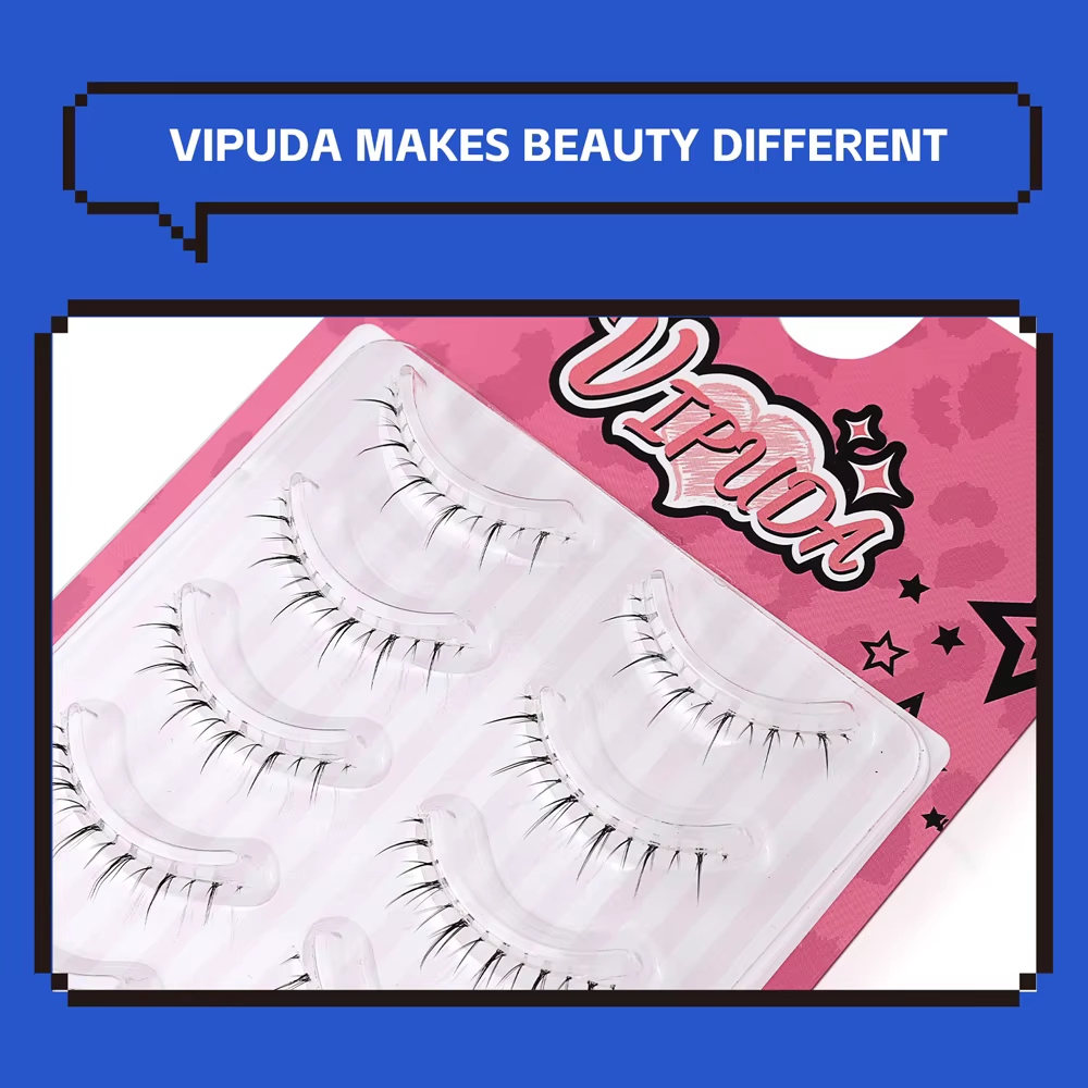 Vipuda cils inférieurs 5 paires bande transparente