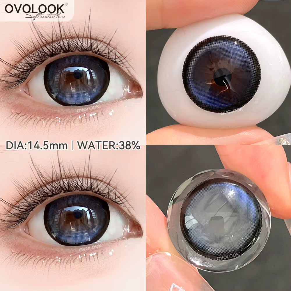 1 paire (2 pièces) de lentilles de contact colorées pour les yeux
