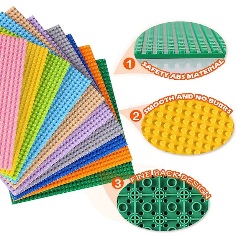 Plaques de Base classiques briques en plastique Double face 16*32 32X32 points blocs de ville plaque de Base pièces de bricolage jouets de planche cadeau pour enfants