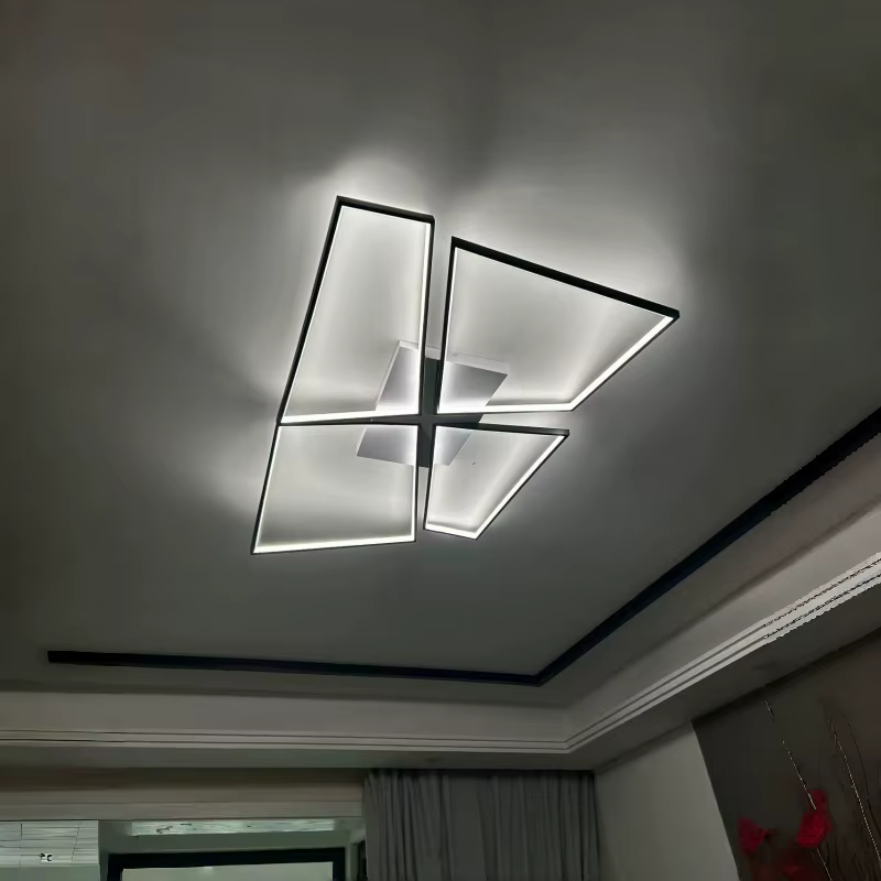 Plafonnier de salon italien minimaliste rectangulaire moderne, luminaire créatif luxueux haut de gamme pour la pièce